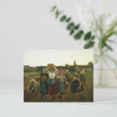 Roep in de Gleaners, 1859 Briefkaart (Staand voorkant)