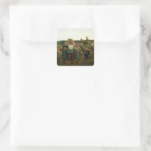 Roep in de Gleaners, 1859 Vierkante Sticker (Tas)