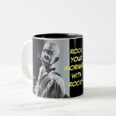 Roep je morgen met Rocky Tweekleurige Koffiemok (Voorkant links)