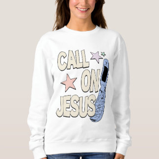 Roep Jezus aan - Retro Faith Design Trui