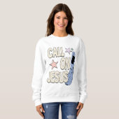 Roep Jezus aan - Retro Faith Design Trui (Voorkant volledig)