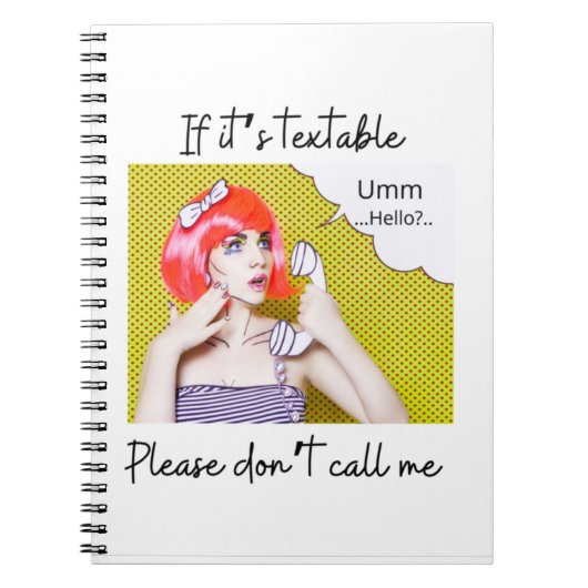 Roep me niet, Ontwerp Notitieboek (Voorkant)