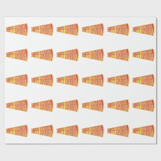 Roep Mega Phone Happy Birthday wrapping papier (Vlak)