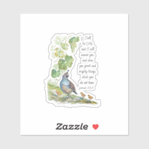 Roep Mij Schriftuur Inspiratie Californische Kwart Sticker