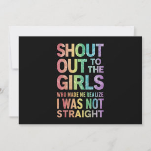 Roep naar de meisjes Gay Pride Rainbow Flag LGBT Kaart