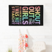 Roep naar de meisjes Gay Pride Rainbow Flag LGBT Spandoek (Insitu)