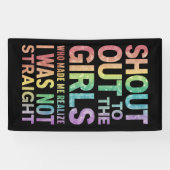 Roep naar de meisjes Gay Pride Rainbow Flag LGBT Spandoek (Horizontaal)