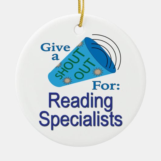 Roep naar Reading Specialists Keramisch Ornament (Voorkant)