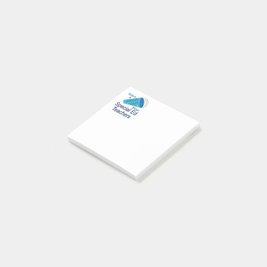Roep naar speciale onderwijsgevenden post-it® notes (Schuin)