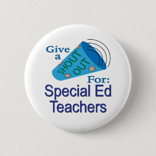 Roep naar speciale onderwijsgevenden ronde button 5,7 cm