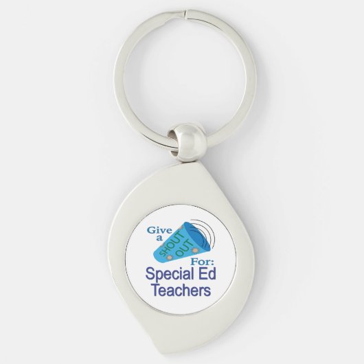 Roep naar speciale onderwijsgevenden sleutelhanger (Voorkant)