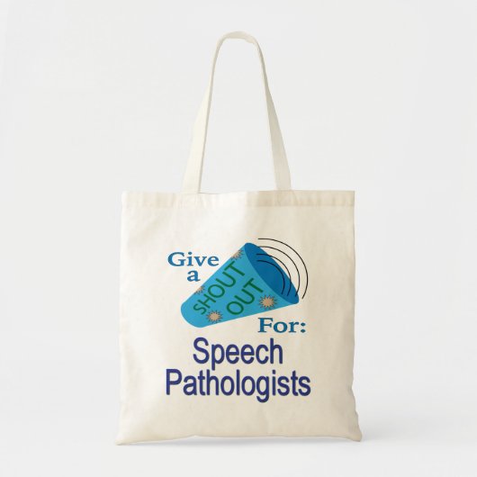 Roep naar spraakpathologen tote bag (Voorkant)