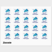 Roep naar spraakpathologen vierkante sticker (Vel)