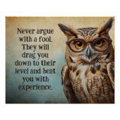 Roep nooit met een dwaas perfect poster (Voorkant)