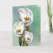 Roep om Calla-lelies waterverf aangepaste kaart (Voorkant)