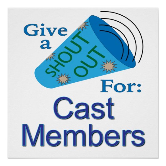 Roep om cast-leden perfect poster (Voorkant)
