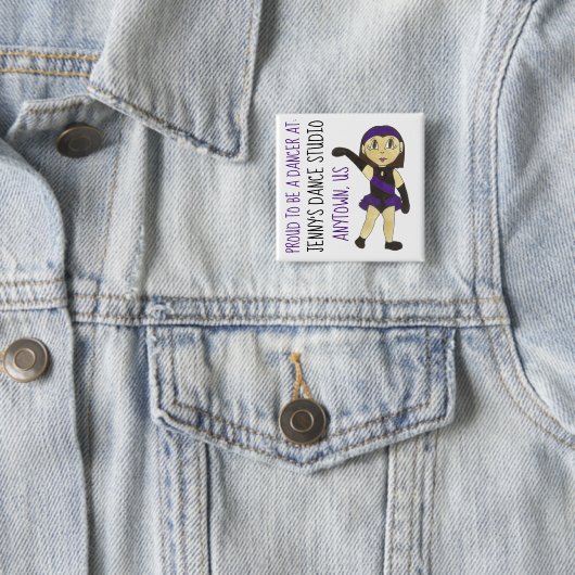 Roep om een danser te zijn Gepersonaliseerd Dance  Vierkante Button 5,1 Cm (In situ)