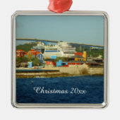 Roep op Curacao Dated Metalen Ornament (Voorkant)