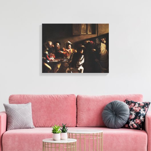 Roep Saint Matthew door Caravaggio Canvas Afdruk (Insitu (Woonkamer))