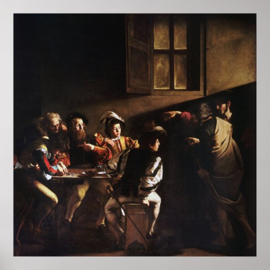 Roep Saint Matthew door Caravaggio Poster (Voorkant)