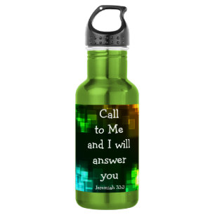 Roep tot Mij, Bijbelvers Jeremia 33:3 Waterfles