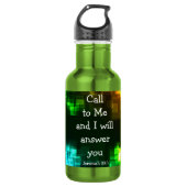 Roep tot Mij, Bijbelvers Jeremia 33:3 Waterfles Waterfles (Voorkant)