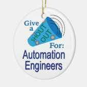 Roep uit voor automatiseringsengineers keramisch ornament (Links)
