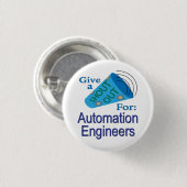Roep uit voor automatiseringsengineers ronde button 3,2 cm (Voorkant /achterkant)