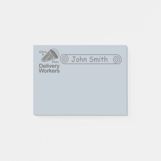 Roep uit voor bezorgers 4x3 post-it® notes (Voorkant)