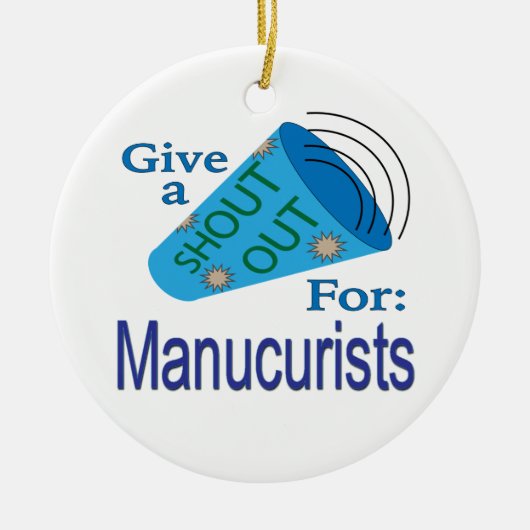 Roep uit voor Manicuristen Keramisch Ornament (Voorkant)