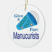 Roep uit voor Manicuristen Keramisch Ornament (Links)