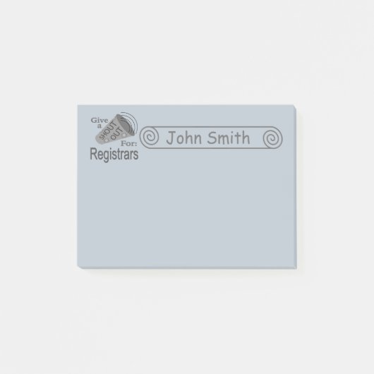 Roep uit voor registrars 4x3 post-it® notes (Voorkant)