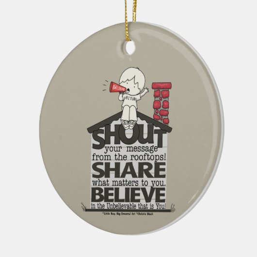 Roep van de daken keramisch ornament (Links)