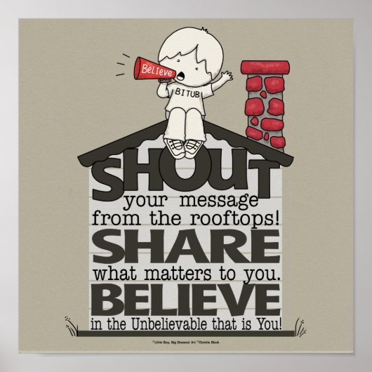 Roep van de daken poster (Voorkant)