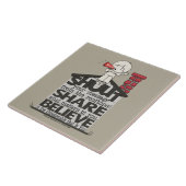 Roep van de daken tegeltje (Zijkant)