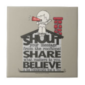 Roep van de daken tegeltje (Voorkant)