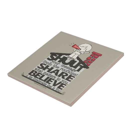 Roep van de daken tegeltje (Zijkant)