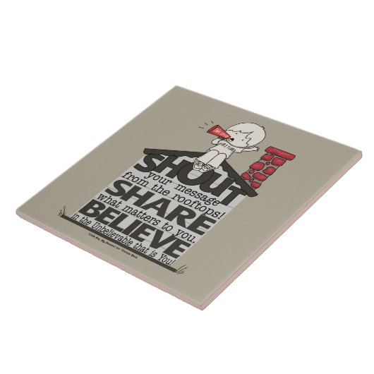 Roep van de daken tegeltje (Zijkant)