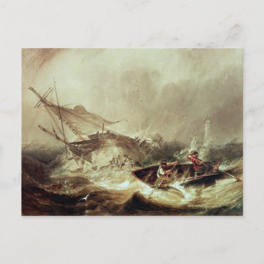 Roepen om de schipbreuk te redden briefkaart (Voorkant)
