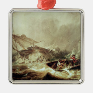 Roepen om de schipbreuk te redden metalen ornament