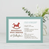 Roepen paardenrennen met kerstvakantie kaart (Staand voorkant)