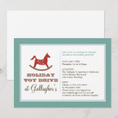 Roepen paardenrennen met kerstvakantie kaart (Voorkant / Achterkant)