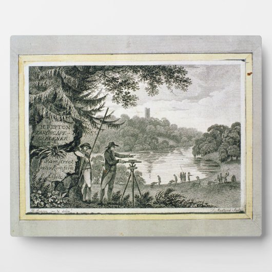 Roepende kaart van Humphrey Repton, gegraveerd doo Fotoplaat (Voorkant)