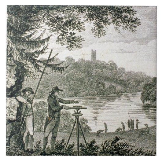 Roepende kaart van Humphrey Repton, gegraveerd doo Tegeltje (Voorkant)