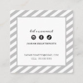 ROEPENDE KAART vierkante rand modern grijs grijs z Vierkante Visitekaartje (Achterkant)