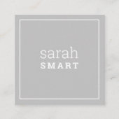 ROEPENDE KAART vierkante rand modern grijs grijs z Vierkante Visitekaartje (Voorkant)