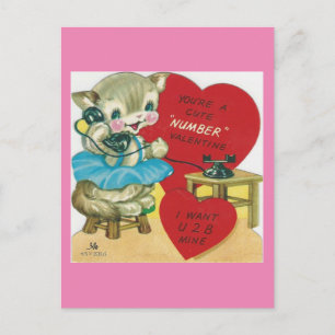  Roepende Valentijn van Kat Feestdagenkaart