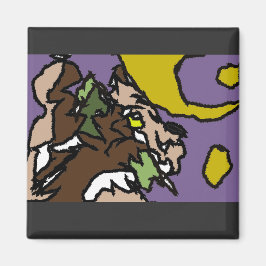 Roepende wolf magneet