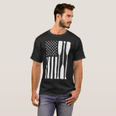 Roeperende Mannen Amerikaanse vlag Coxswin Row Cre T-shirt (Voorkant volledig)