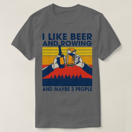 Roeperingsteam ik hou van bier en roeien 8 volkshu t-shirt (Design voorkant)